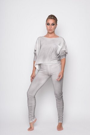 Sweater Consider grey fad out spray cotton