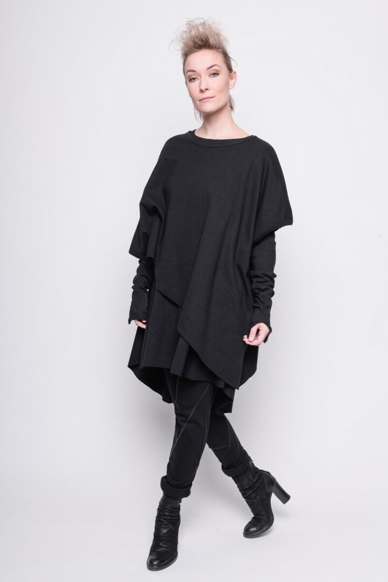 Dress Appealing heavy interlock plain black cotton